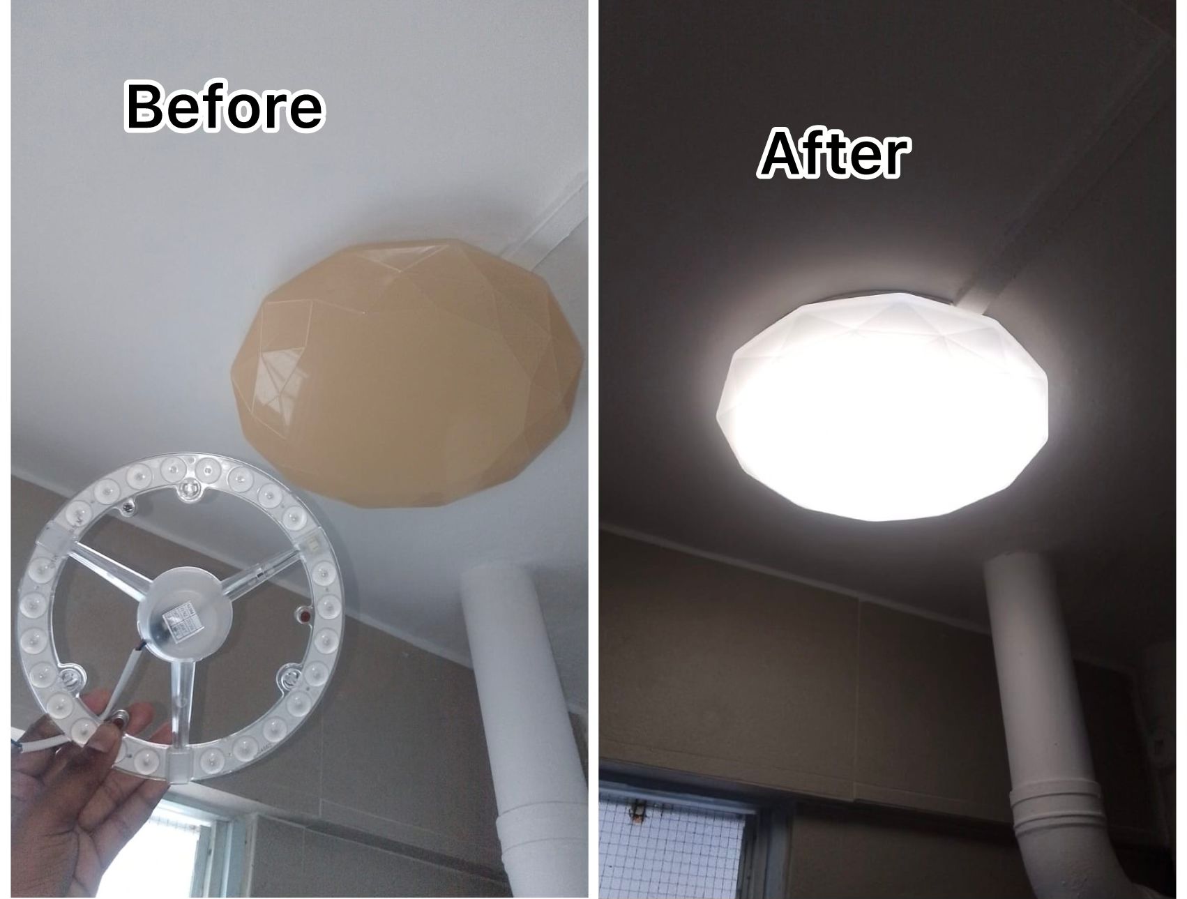 Light Fixture Replacement & LED Ceiling Light Installation in Singapore